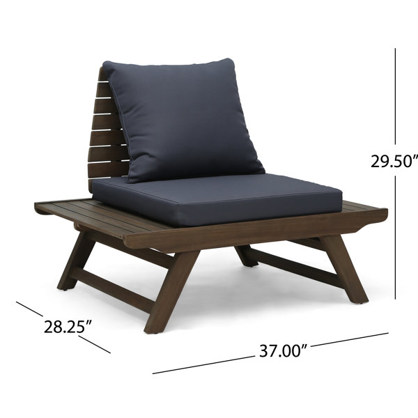 AllModern Acacia Outdoor Armless Lounge Chair & Reviews | Wayfair